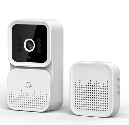 Sonerie inteligenta fara fir, distanta 30m, Wi-Fi, cu camera, schimbare de voce, stocare imagini in cloud, alb