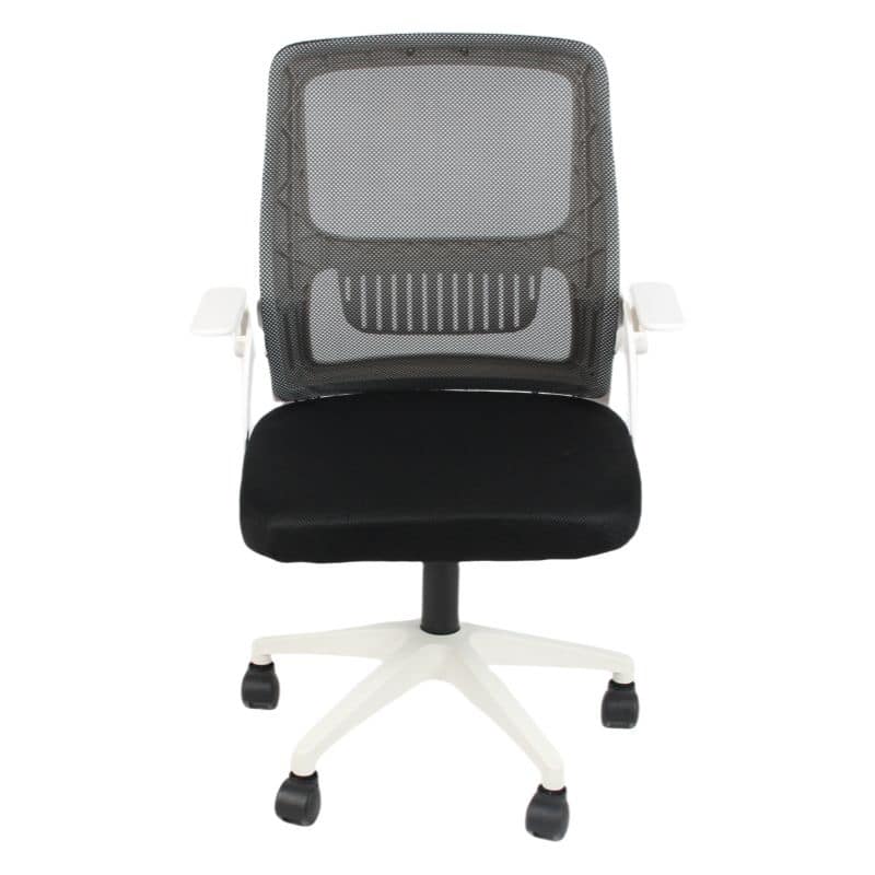 Scaun de birou ergonomic JRH, Mesh, alb negrea