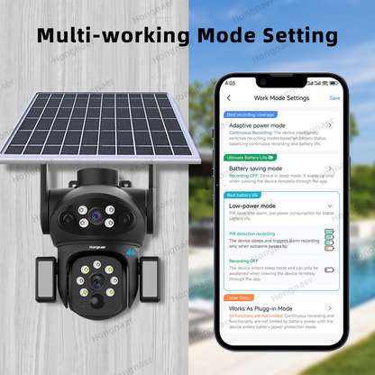 Camera de supraveghere solara 5G DUAL LENS 8MP + 128GB