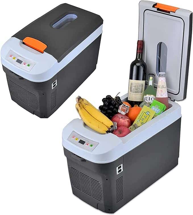 Mini frigider auto 25L, 12V DC / 220V AC Fructe Legume Bere Băuturi Frigider mic portabil, -5C+68C! Funcție de încălzire și răcire, pentru dormitor