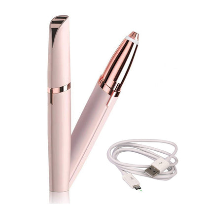 Set Epilator Facial si Sprancene cu Incarcare USB - Design Portabil cu LED