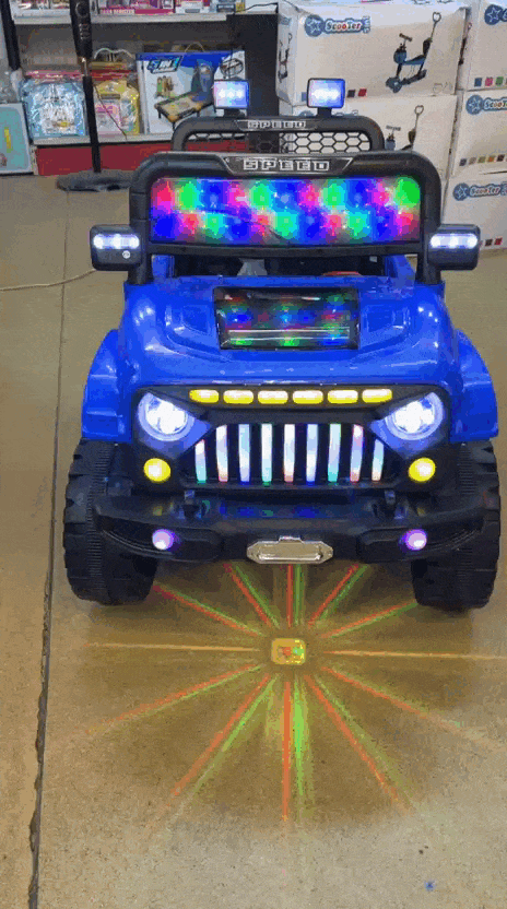 Mașinuță electrică 24V pentru copii, cu două locuri – camion electric pentru micuți, alimentat cu baterie, cu telecomandă, afișaj pentru baterie, mâner, portbagaj, lumini LED și muzică