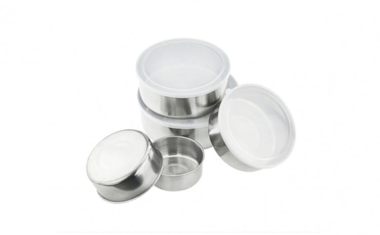 Set 5 Caserole Metalice cu Capac Transparent - Depozitare Alimentara Profesionala