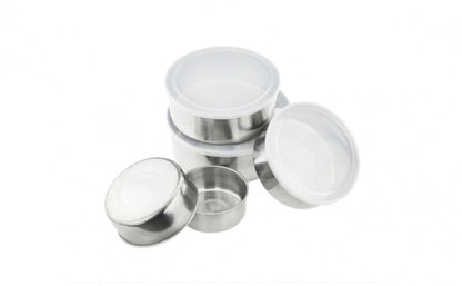 Set 5 Caserole Metalice cu Capac Transparent - Depozitare Alimentara Profesionala