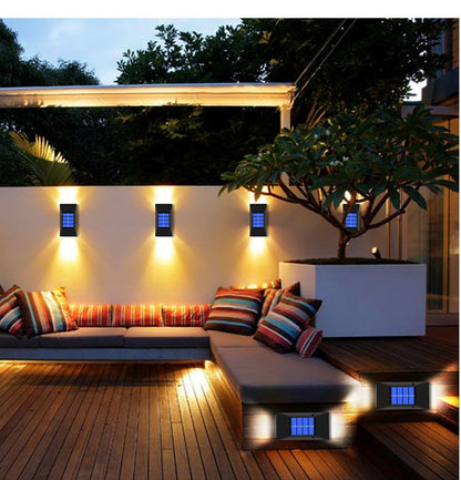 Set 2 Lampi Solare cu 6 LED-uri si Senzor de Miscare - Iluminat Exterior Ecologic