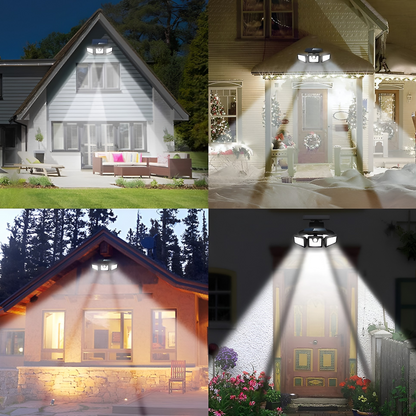 Lampa Solara LED de Exterior cu 3 Capete - Iluminare Ambientala pentru Gradina si Curte