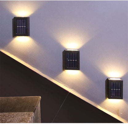 Set 2 Lampi Solare LED de Perete - Iluminat Exterior Rezistent la Intemperii IP55
