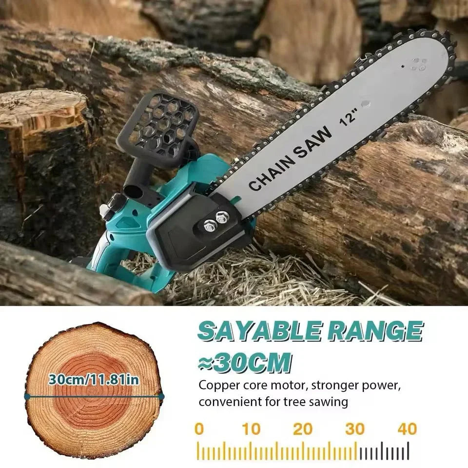 Drujba Electrica, Lama de 30 cm, 2 Acumulatori de 48V, 2000w