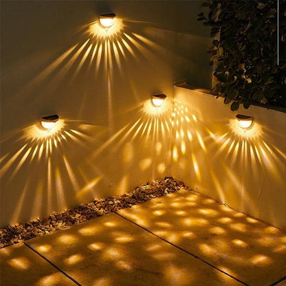 Set 2 Lampi Solare LED cu Senzor Lumina pentru Exterior - Iluminat Ecologic Perete/Gard