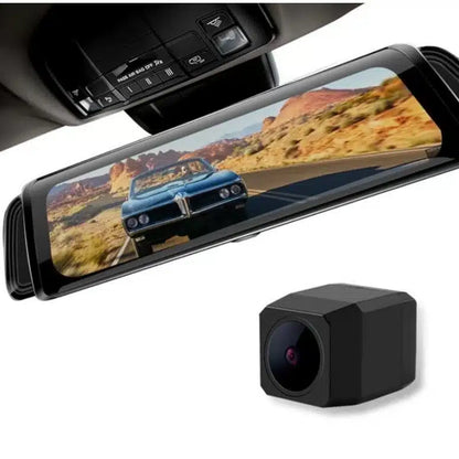 CAMERA AUTO VIDEO PREMIUM TIP OGLINDA DUBLA FULL HD, ECRAN TOUCHSCREEN 10” 12MP UNGHI 170 GRADE