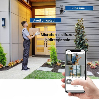 Camera de Supraveghere PTZ 6MP HD, Conexiune WiFi , Zoom Optic 36X, Night Vision 120m, Detectare Miscare Umana, Microfon si Difuzor Bidirectionale, Rezistenta la apa IP66
