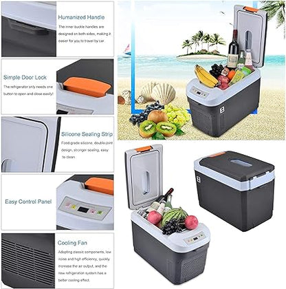Mini frigider auto 25L, 12V DC / 220V AC Fructe Legume Bere Băuturi Frigider mic portabil, -5C+68C! Funcție de încălzire și răcire, pentru dormitor