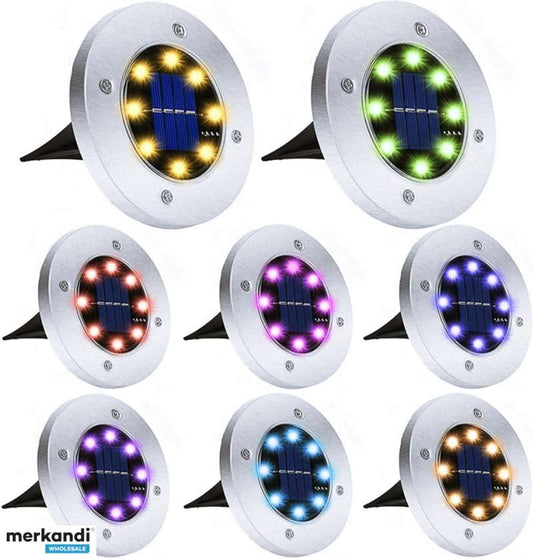 Set 4 Lampi Solare cu 8 Leduri