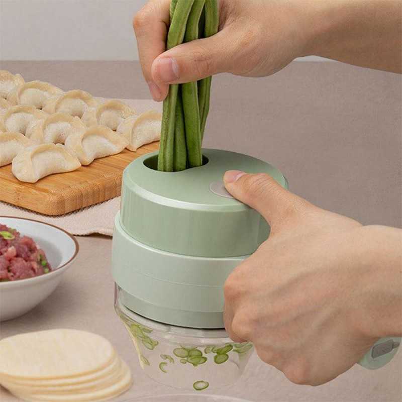Tocator Electric Multifunctional 4 in 1 pentru Alimente si Legume - Putere Profesionala
