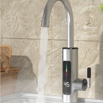 Robinet Electric Instant Inox 3000W - Apa Calda in Secunde, Display LED, Rotire 360°