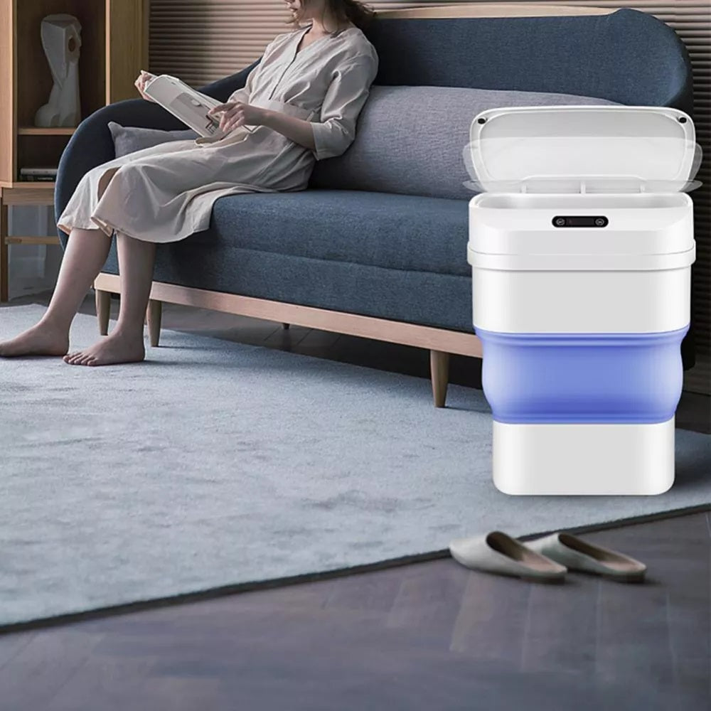 Cos Gunoi Smart Pliabil cu Senzor Miscare - Touchless, Portabil, Igiena Maxima
