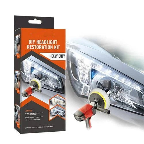 Kit Complet Restaurare Faruri Auto - 15 Piese cu Paste Polish, Discuri Abrazive si Bureti