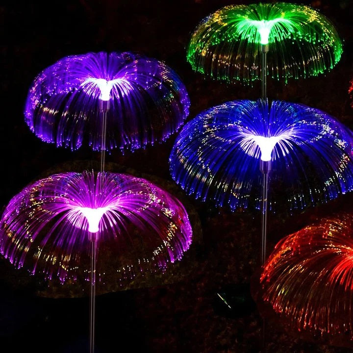 Set 2 Lampi Solare LED Tip Palmier RGB - Iluminat Decorativ Gradina