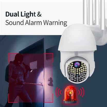 Camera IP supraveghere 63 LED HD 1944P WIFI 5MP C Cameră de securitate interior/exterior 4 antenă