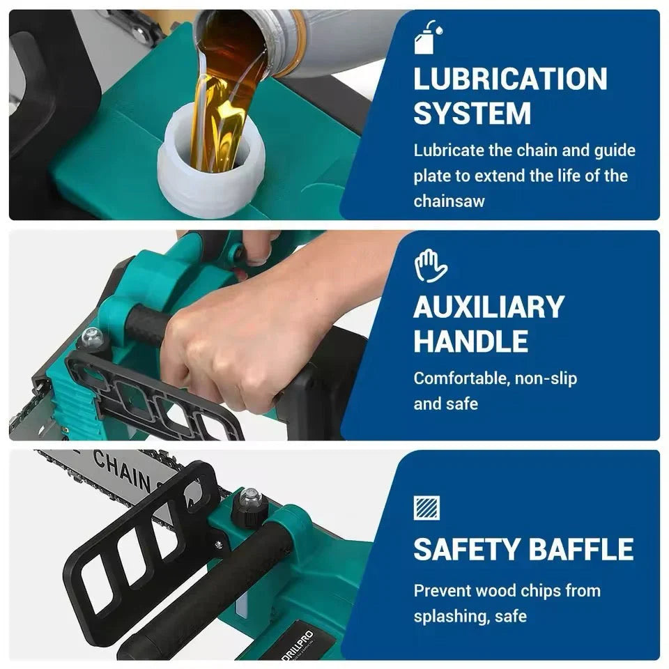 Drujba Electrica, Lama de 30 cm, 2 Acumulatori de 48V, 2000w