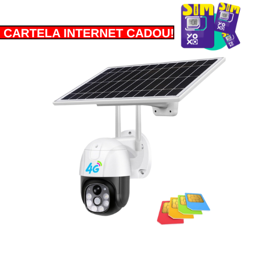 Camera Supraveghere LENSO 4G + CARD32GB + CARTELA DE INTERNET CADOU!