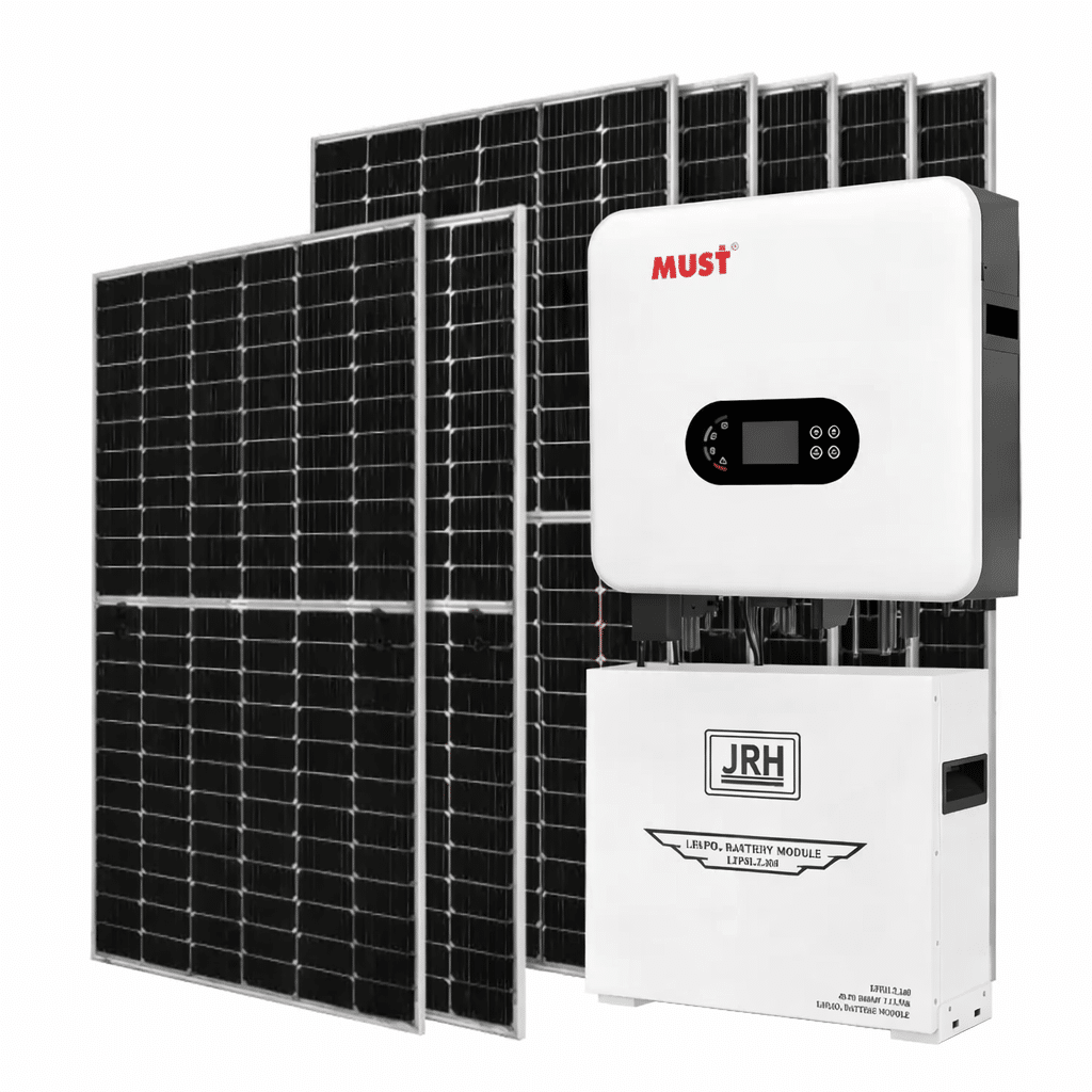 Pachet fotovoltaic solar 6Kw autorizat anre 10 panouri 550w, invertor 6kw hybrid, acmulator 5kw