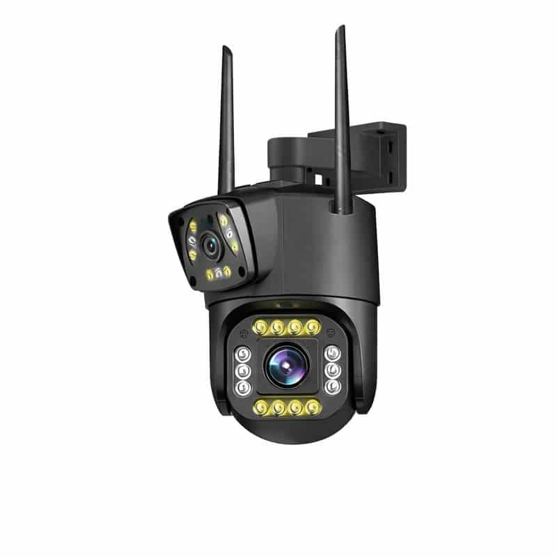 Cameră de supraveghere WiFi Dual Lens – Fixă + Rotativă, V380 Pro 5mp