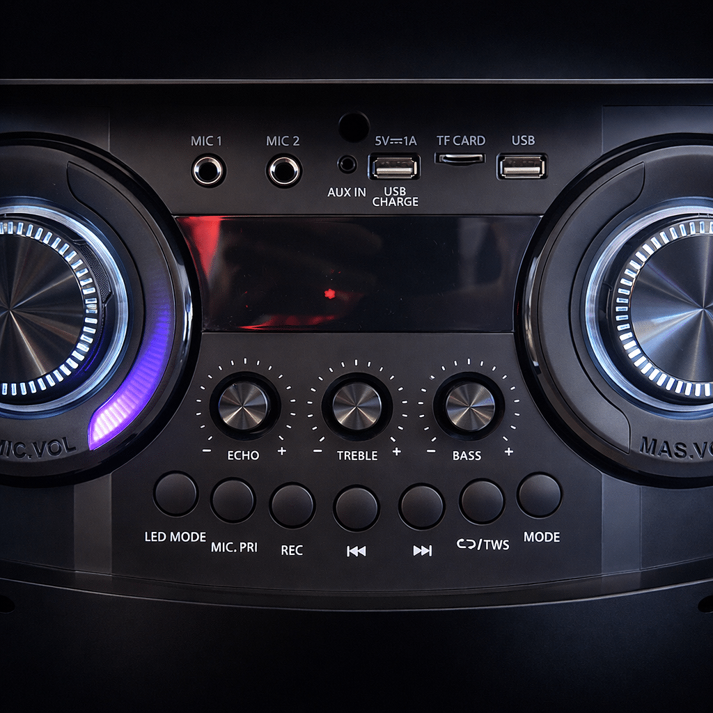 Boxă Portabilă JRH Bluetooth  3 × 12inch , 2 microphone wireless