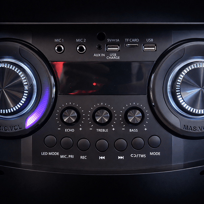 Boxă Portabilă JRH Bluetooth  3 × 12inch , 2 microphone wireless
