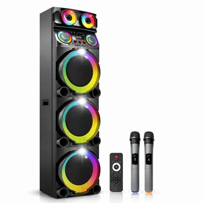 Boxă Portabilă JRH Bluetooth  3 × 12inch , 2 microphone wireless