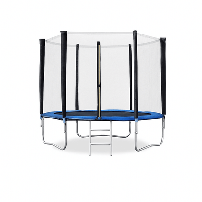 Trambulina 305 cm din Otel, cu Plasa de Protectie, Scara de Acces, Suporta pana la 150 de kg