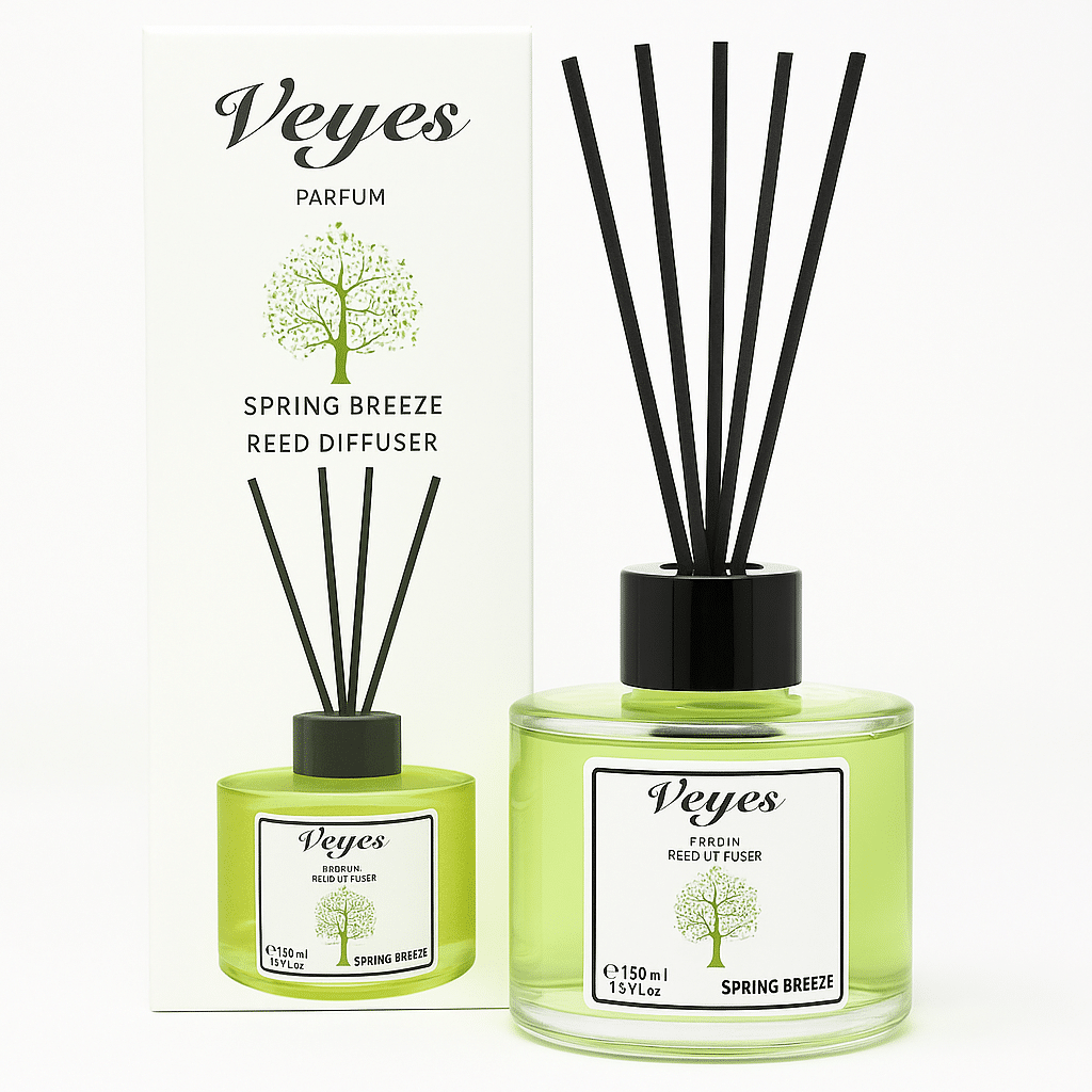 Odorizant cameră Veyes Spring Breeze – 130 ml Difuzor cu bețișoare, aromă proaspătă de briză de primăvară