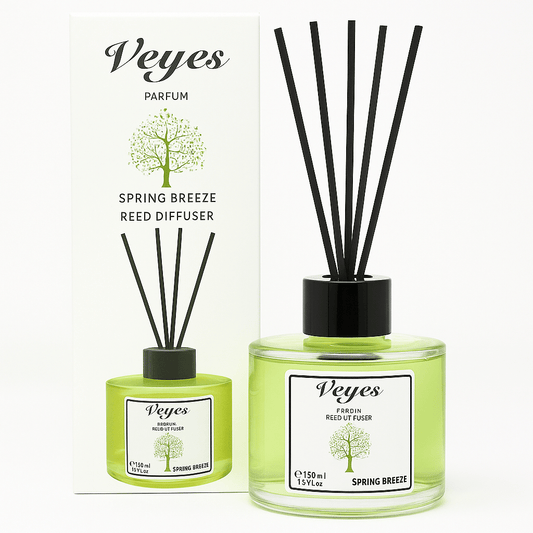Odorizant cameră Veyes Spring Breeze – 130 ml Difuzor cu bețișoare, aromă proaspătă de briză de primăvară