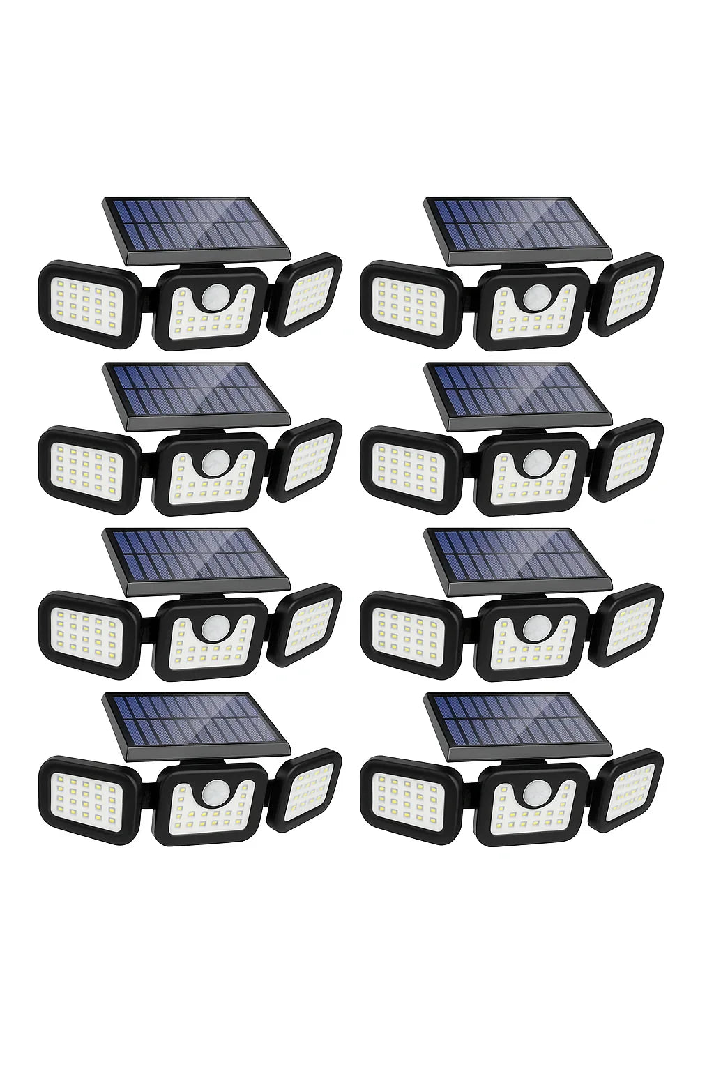 Set 10 X PROIECTOR TRIPLU  cu incarcare Solara Senzor de Miscare Prindere pe Perete