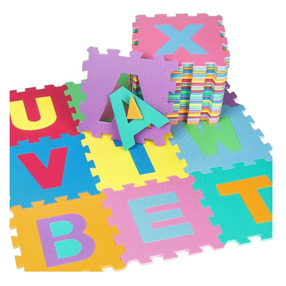 Covor Puzzle Educațional cu Alfabet – 26 Piese din Spumă EVA,