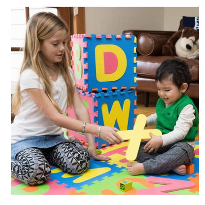 Covor Puzzle Educațional cu Alfabet – 26 Piese din Spumă EVA,