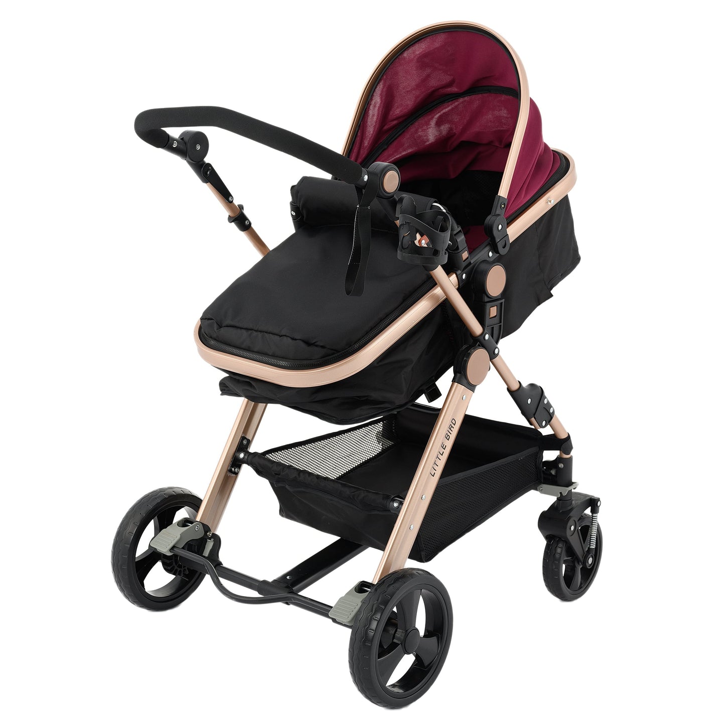 Carucior litle bird , cu suspensii , Purple 2in1 transformabil landou-sport
