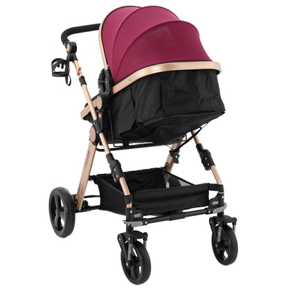 Carucior litle bird , cu suspensii , Purple 2in1 transformabil landou-sport
