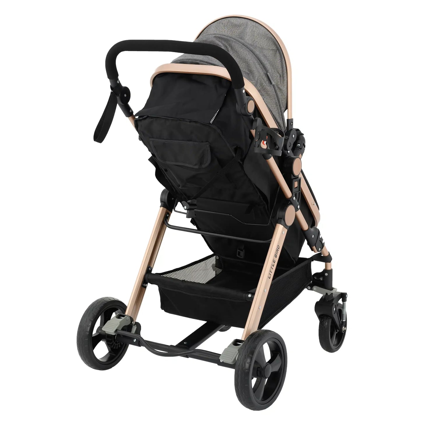 Carucior litle bird , cu suspensii , GRI 2in 1 transformabil landou-sport