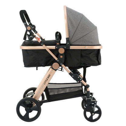 Carucior litle bird , cu suspensii , GRI 2in 1 transformabil landou-sport