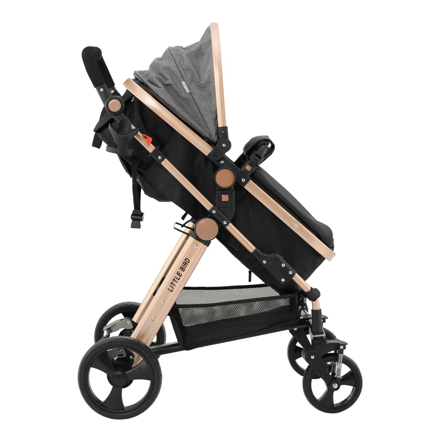 Carucior litle bird , cu suspensii , GRI 2in 1 transformabil landou-sport