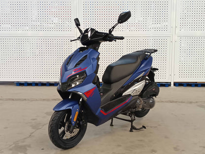 Scuter JRH R9 125CC, viteza 85 km/h, motor EFI, consum redus, albastru