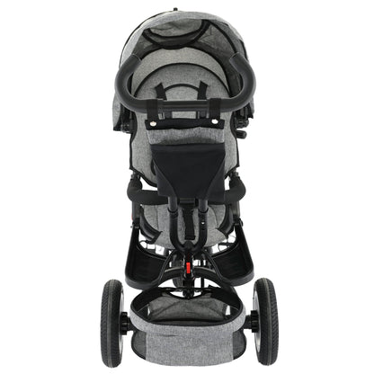 Tricicleta 4 in 1 rotativa cu pozitie de somn Little Bird Grii