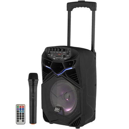 Boxa tip troler JRH A85, 300 W, USB, Microfon wireless Telecomanda