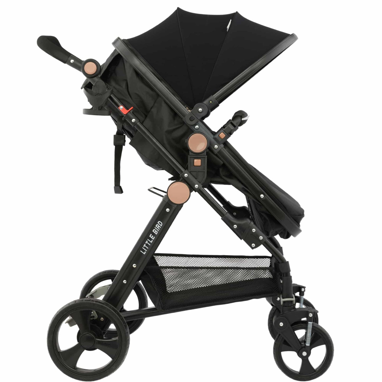Carucior litle bird , cu suspensii , Negru 2in1 transformabil landou-sport