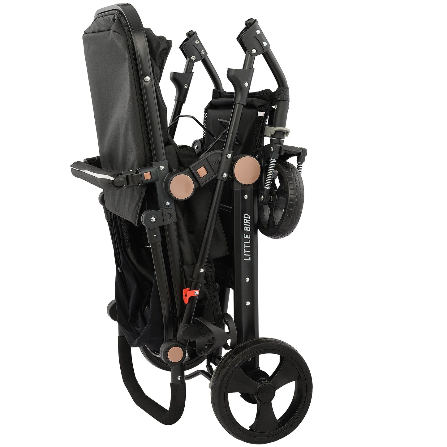 Carucior litle bird , cu suspensii , Negru 2in1 transformabil landou-sport