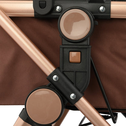 Carucior litle bird , cu suspensii , Maro (Beige) 2in 1 transformabil landou-sport
