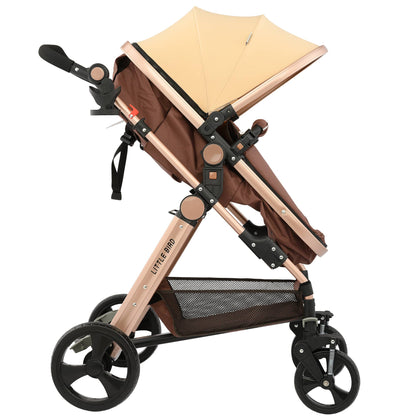 Carucior little bird , cu suspensii , maro 2in 1 transformabil landou-sport