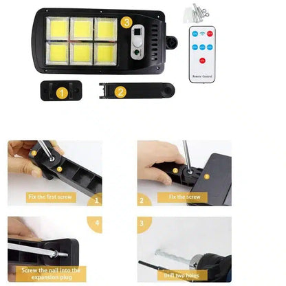 pachet 2 lamp solare stradale 2×160 de leduri, senzor de miscare