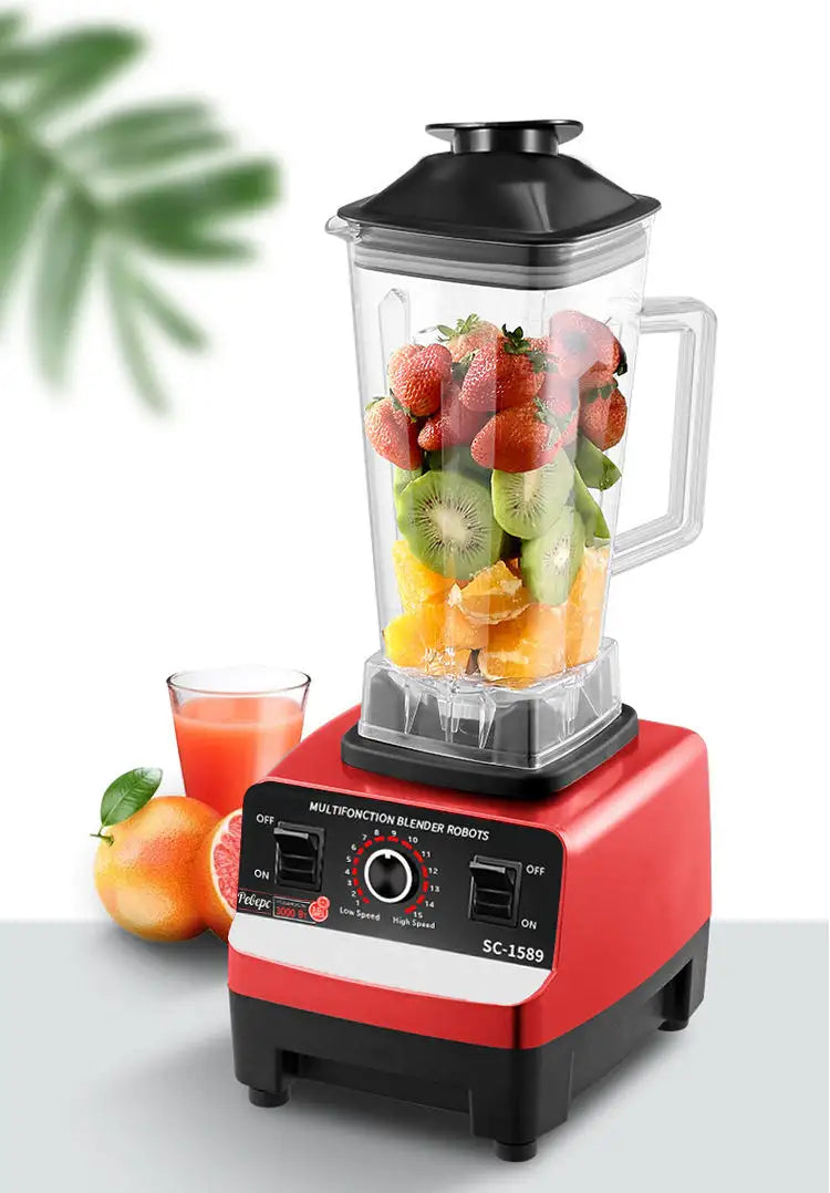 Blender Profesional de bucatarie 2 in 1, 2.L, motor din cupru, 15 viteze